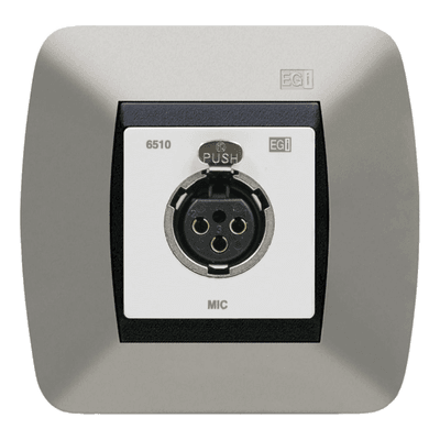 Módulo de Pared XLR / 60 mm / Alimentación Phantom 0-48 VDC / Balanceado/No Balanceado / Chasis Zincado / Blanco