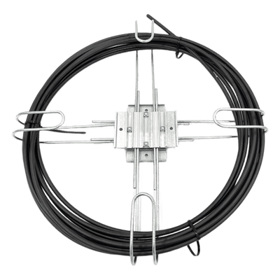 Raqueta de Almacenamiento de Cable / Poste 300-600 mm / 1-2 ft / Cable ADSS 10-14 mm / Aluminio y Acero Inoxidable