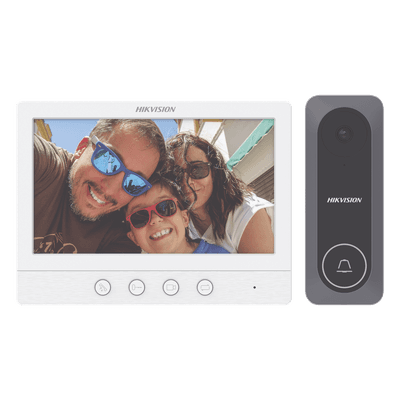 Kit de Videoportero TurboHD con Pantalla LCD a Color de 7" / Frente de Calle para Exterior de Policarbonato / 720p (1 Megapíxel )130° de Visión (Gran Angular)