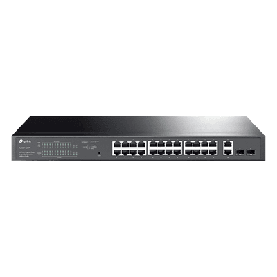 Switch PoE Administrable 24 puertos 10/100/1000 Mbps / 2 puertos SFP / 24 puertos PoE af/at / Presupuesto PoE 250W /