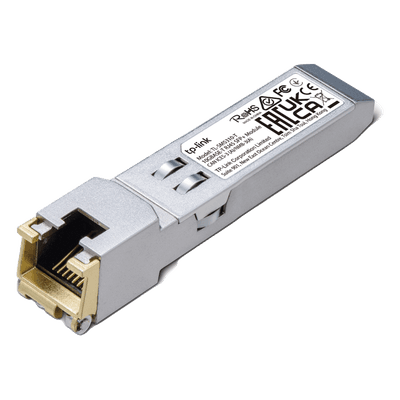 Transceptor mini-GBIC SFP+ RJ45 / 10GBASE-T a 100BASE-TX / Hasta 30 m (98.4 pies) / Metal