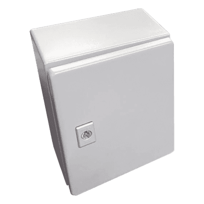 Gabinete de Acero / NEMA 4 / IP66 / 15 x 15 x 12 cm / 5.9 x 5.9 x 4.7 in / Platina Incluida