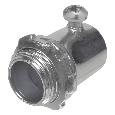Conector para Pared Delgada / Tornillo de Fijación / Acero / 1 1/2 in / Altura 2.5 in (63.5 mm)