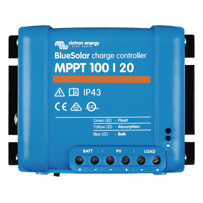 Controlador de Carga Solar MPPT / 20 A / 12/24/48 Vcc Automático / Eficiencia 98% / Rango -30°C a 60°C (-22°F a 140°F) / VE.Direct