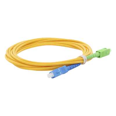 Jumper de Fibra Óptica Monomodo / SC/UPC-SC/APC / Simplex / 3 m (9.84 pies) / 3 mm / PVC Amarillo