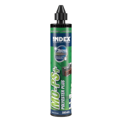 Resina de Poliéster sin Estireno / 300 ml / Cargas Medias-Altas / Hormigón No Fisurado y Mampostería / M8-M24 / -40°C a +80°C / Interior y Exterior