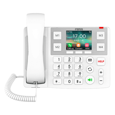 Teléfono IP / Pantalla 3.5 Pulgadas / Wi-Fi Dual Band / Botones Braille / Bluetooth 4.2 / PoE / 2 Líneas SIP