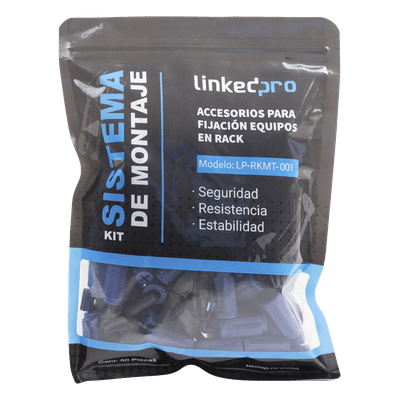 Kit de Montaje Rápido para Rack / Sin Tuercas Enjauladas / Carga 50 kg (110.2 lb) / 19 Pulgadas / 50 Piezas / Polímero Resistente