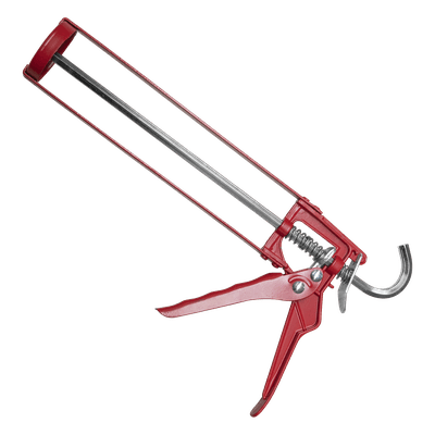Pistola Calafateadora / 9" (228.6 mm) / Mango Aluminio y Marco Acero / Cartuchos Estándar 216 x 50 mm / Gatillo Ajustable / Espiga Gancho