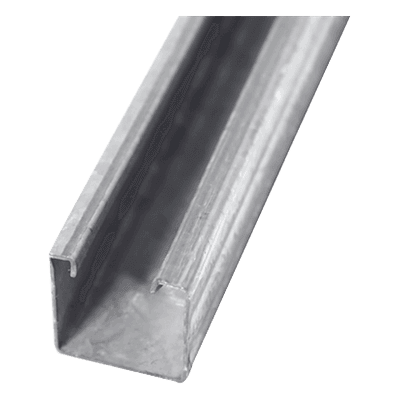 Unicanal Sólido / 4 x 4 cm / 3 m (9.8 ft) / Galvanizado en Caliente / Perfil Cuadrado / Estructuras Industriales
