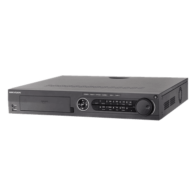 DVR 32 Canales TurboHD + 32 Canales IP / 8 Megapixel (4K) / 4 Bahías de Disco Duro  / RAID 0,1,5,6,10 / POS / Acusense / 16 Entradas de Alarma