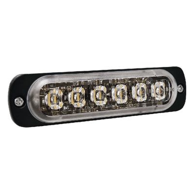 Luz Auxiliar LED / 6 LED / Rojo / Perfil Ultra Bajo 9 mm (0.35 in) / SAE J595 Clase 1 / ECE R65 / IPX7