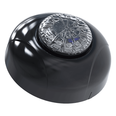 Estrobo LED / 12 LED Alta Intensidad / Rojo-Azul / Lente Transparente / Bisel Negro / IPX7 / 12 VCD