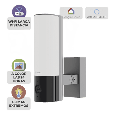 Cámara IP 4 Megapíxel / Wi-Fi / Lampara Integrada / Audio de dos vías / Imágen Nocturna a Color / Detección Humana / Audios Personalizables  / Uso Exterior con Protección