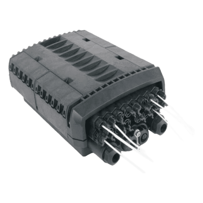 Caja de Distribución de Fibra Óptica / 24 Empalmes / 16 Puertos SC/APC / IP68 / IK10 / Splitter 1x8 Incluido / Entierro Directo