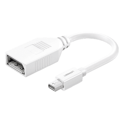 Cable Mini DP Macho a DP Hembra | Thunderbolt 2 | Version DP 1.2 | Soporta 4K*2K | Cable de 15 cm (5.91 Pulgadas) | Color Blanco.