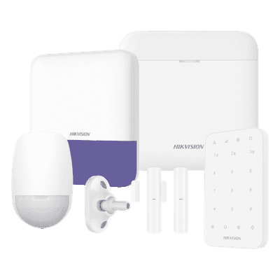 Kit de Alarma Inalámbrico / 48 Zonas Programables / Wi-Fi 2.4 GHz y LAN / Frecuencia 433 MHz / Batería de Respaldo 35 h / 6 Componentes Incluidos