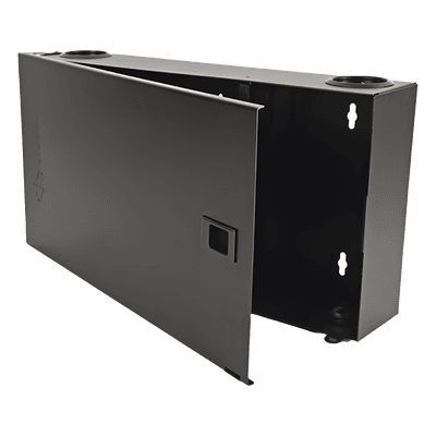 Caja de Fibra Óptica / Montaje en Pared / Acceso Fijo / 4 Aberturas / 18 Gauge / 96 Fibras / 18' x 9.2' x 3.5'