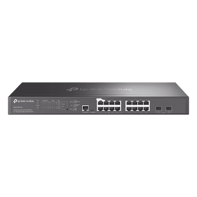 Switch L2+ Omada PoE+ / 16 Puertos MultiGigabit 2.5G / 8 Puertos 2.5G Sin PoE / 8 Puertos PoE+ 2.5G / 2 Puertos SFP+ 10G / Administración Centralizada Omada o Stand-Alone / Multicast IGMP / Presupuesto PoE 240W / Montaje en Rack