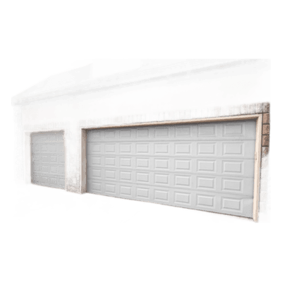 Sección de Puerta de Garage / Aislamiento Térmico y Acústico / Poliuretano 43 mm / Lámina Calibre 26 / Estilo Americano / Color Blanco