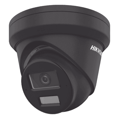 [Dual Light + 2 Micrófonos de Doble Matriz] Turret IP 4 Megapixel / Color Negro / Lente 2.8 mm / 30 mts Luz Blanca + 30 mts IR / ACUSENSE / Exterior IP67 / WDR 120 dB / PoE / ONVIF / Micro SD / Metal / ACUSEEK
