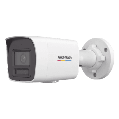 [Dual Light + ColorVu] Bala IP 2 Megapixel / Lente 2.8 mm / 30 mts IR + 30 mts Luz Blanca / Micrófono Integrado / ACUSENSE Lite / Exterior IP67 / dWDR / PoE / Micro SD
