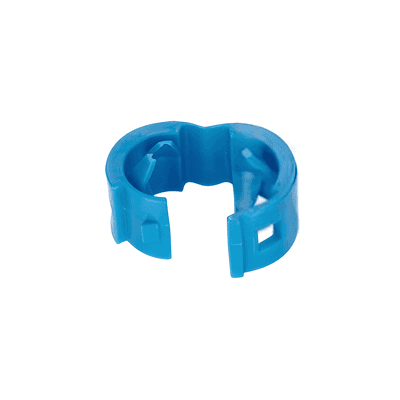 Clips de Identificación para Patch Cords / 25 Piezas / Diámetro 4.7 a 7.8 mm / Color Azul / Fijación a Presión / Polipropileno RoHS