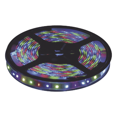 Tira LED Multicolor / 5 m (16.4 ft) / IP65 Exterior / 22 W / 900 lm / 12 V CD / Transformador requerido