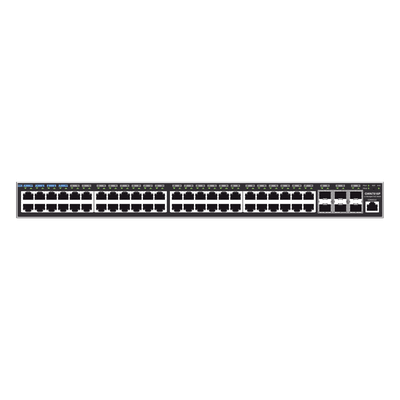 Switch Capa 3 PoE+ Administrable / 48 Puertos Gigabit / 6 SFP+ 10G / 740W / 216 Gbps / 2.43 ft (0.74 m) Altura
