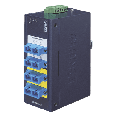 Switch Industrial Bypass de Fibra Óptica / Multimodo SC / 2 Canales / Conmutación Ultrarrápida / Pérdidas Ultrabajas