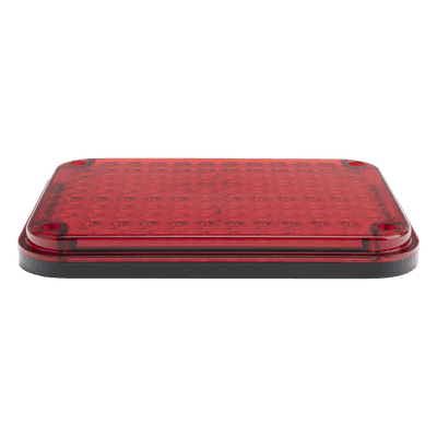 Luz de Advertencia LED / 104 LED de Alta Intensidad / 9x7 Pulgadas / 12 VCC / 10 Modos de Destello / Color Rojo / Montaje Permanente