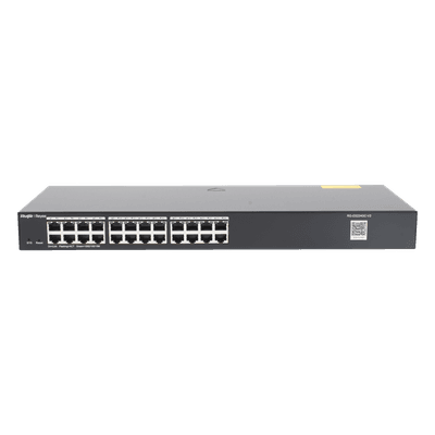 Switch Administrable / 24 Puertos Gigabit / Auto-Negociación / Gestión en la Nube / Montaje Rack / Compatible CCTV