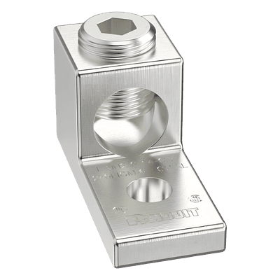 Terminal Mecánico de Aluminio / Cable 14 - 2/0 AWG / Orificio 1/4" / 600 V / 90 °C / UL-CSA