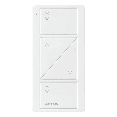 Control Inalámbrico de Iluminación / 4 Botones / RF 431-437 MHz / Alcance 18 m (59 ft) / Batería 10 Años / Blanco Brillante