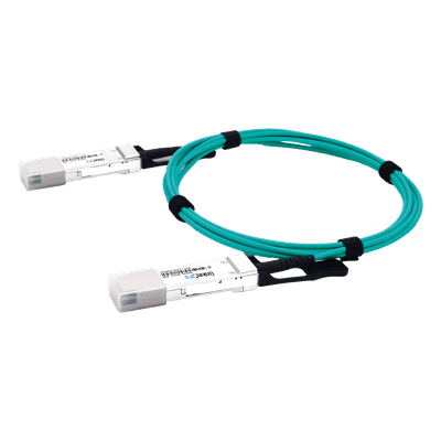 Cable AOC QSFP56 / 200 Gbps / Longitud 3 m (9.8 ft) / Fibra Óptica Activa / Baja Latencia / Compatibilidad Multi-Marca
