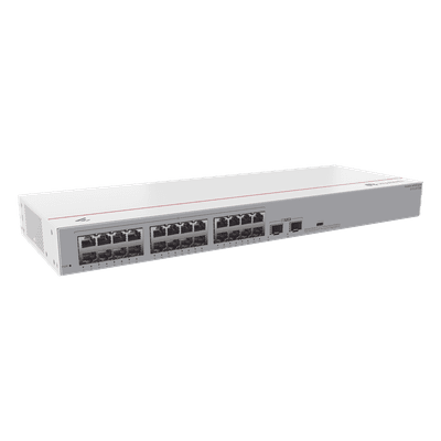 Switch No Administrable / 24 Puertos Gigabit / 2 Puertos SFP Uplink / 52 Gbps / 1U Rack