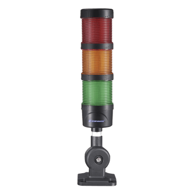 Torre LED Indicadora de Estado / 3 Niveles / Rojo Ámbar Verde / Buzzer 85 dB / 24 VCD / IP53