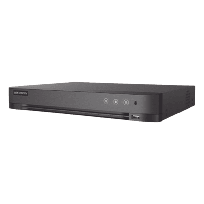 DVR 4 Canales TURBOHD + 2 Canales IP / 5 Megapixel Lite - 3K Lite / Audio de Dos Vías por Coaxitron / Reconocimiento Facial / ACUSENSE (Evista falsas alarmas) / 1 Bahía de Disco Duro / Salida de Video en Full HD