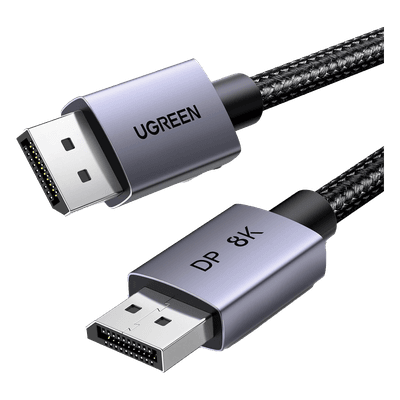 Cable DisplayPort 1.4 | 3 Metros (9.84 Pies) | Resolución 8K@60Hz | Blindaje Interno Múltiple | 3D/HDR+/HDCP | 32.4 Gbps | FreeSync G-Sync | Certificado VESA | Núcleo de Cobre Estañado | Malla de Nylon | Carcasa de Aluminio