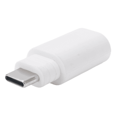 Adaptador de Conexión / Micro USB a USB-C / Compatible Panel Solar y Cámara Batería / Plástico Resistente