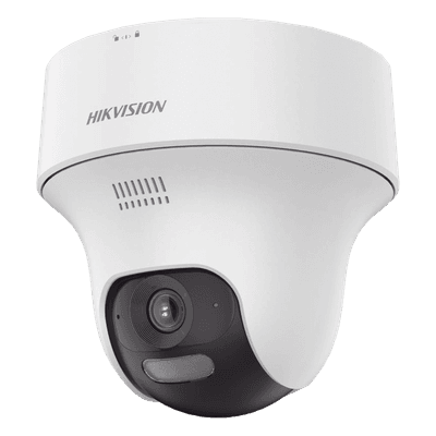 Turret PT IP 4 Megapixel / Lente 2.8 mm / Dual Light (20 mts IR + 15 mts Luz Blanca) / Wi-Fi / IP54 / dWDR / H.265 / Audio Bidireccional (Micrófono y Bocina) / Micro SD