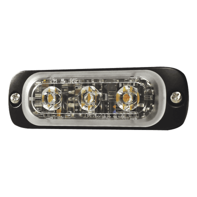 Luz Auxiliar LED / 3 LEDs Ámbar / Multivoltaje 12~24 VCD / 12 Patrones de Destello / IPX8 / SAE J595 Clase 1