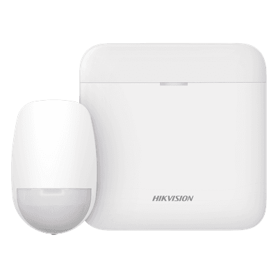 Kit de Alarma Inalámbrica / Hub con Batería 35 h / Sensor PIR 15 m (49.2 ft) / 85.9° Cobertura / 48 Zonas / Wi-Fi 2.4 GHz / 433 MHz AES-128