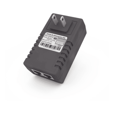 Adaptador de pared / Inyector PoE / 48 Vcc / 0.5 A / Controlado por chip IC / Protección contra OV, OC, SC, UV/  Fácil de instalar