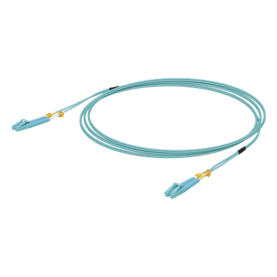 Jumper de Fibra Óptica Multimodo / LC-LC Duplex / 10 Gbps / 50/125 OM3 / 3 Metros (9.84 Pies) / Color Aqua