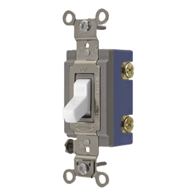 Interruptor de Palanca Industrial / 15 A / 120-277 V CA / Unipolar / Extra Pesado / Terminales Lateral y Posterior