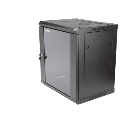 Gabinete de Pared y Piso / 12U Rack 19" / Cristal Templado / Carga 40 kg / Laterales Desmontables / 600 x 635 x 450 mm (23.6 x 25 x 17.7 in)