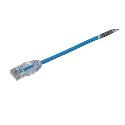 Cable de Parcheo Cat6 UTP / 28AWG Diámetro Reducido / 30.48 m (100 ft) / Azul / 250 MHz / PoE++