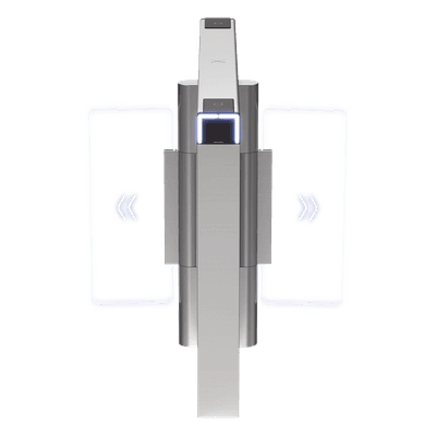 Módulo Central de Expansión para Torniquete Swing / Carril 90 cm (35.4 in) / Iluminación LED / Servomotor 12 Millones de Ciclos / 14 Pares de Sensores IR / Acero Inoxidable SUS304
