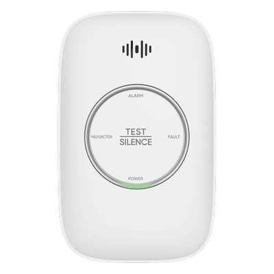 Detector de Gas Natural / CH4 Metano / Rango 0-25% LEL / Alarma 70-115 dB a 1 m / Salida para Válvula y Ventilador / IP30
